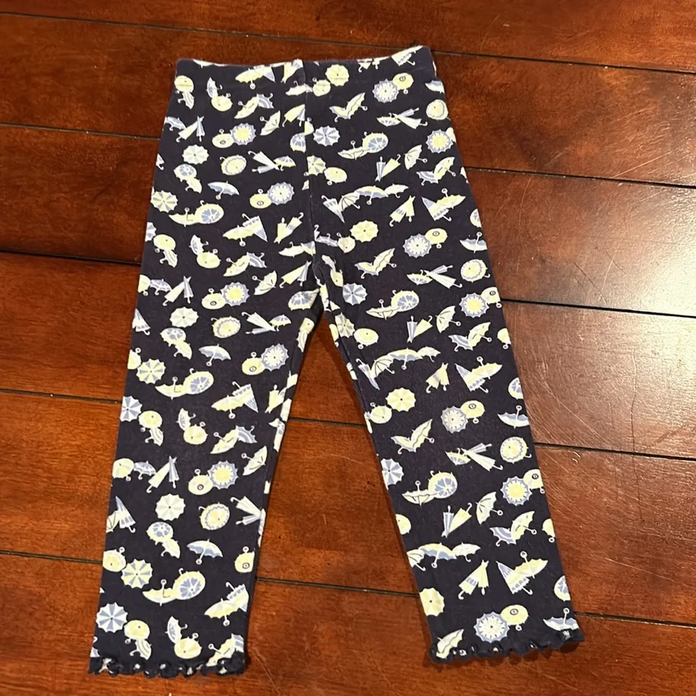 Gymboree Vintage 2003 Vacation Time Umbrella 100% cotton leggings Size 2T